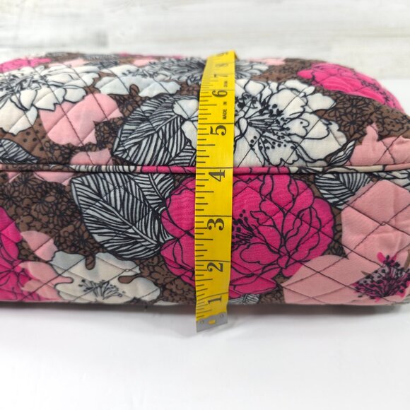 VERA BRADLEY FLORAL PINK WHITE BROWN LARGE TOTE BAG MAGNETIC CLOSURE LIGHTWEIGHT - Picture 16 of 16